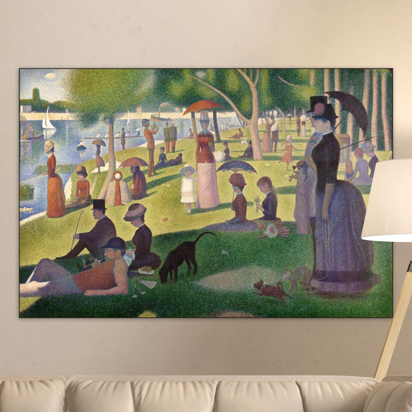 Een Zondag op La Grande Jatte - Meesterwerken - Muurstatuur