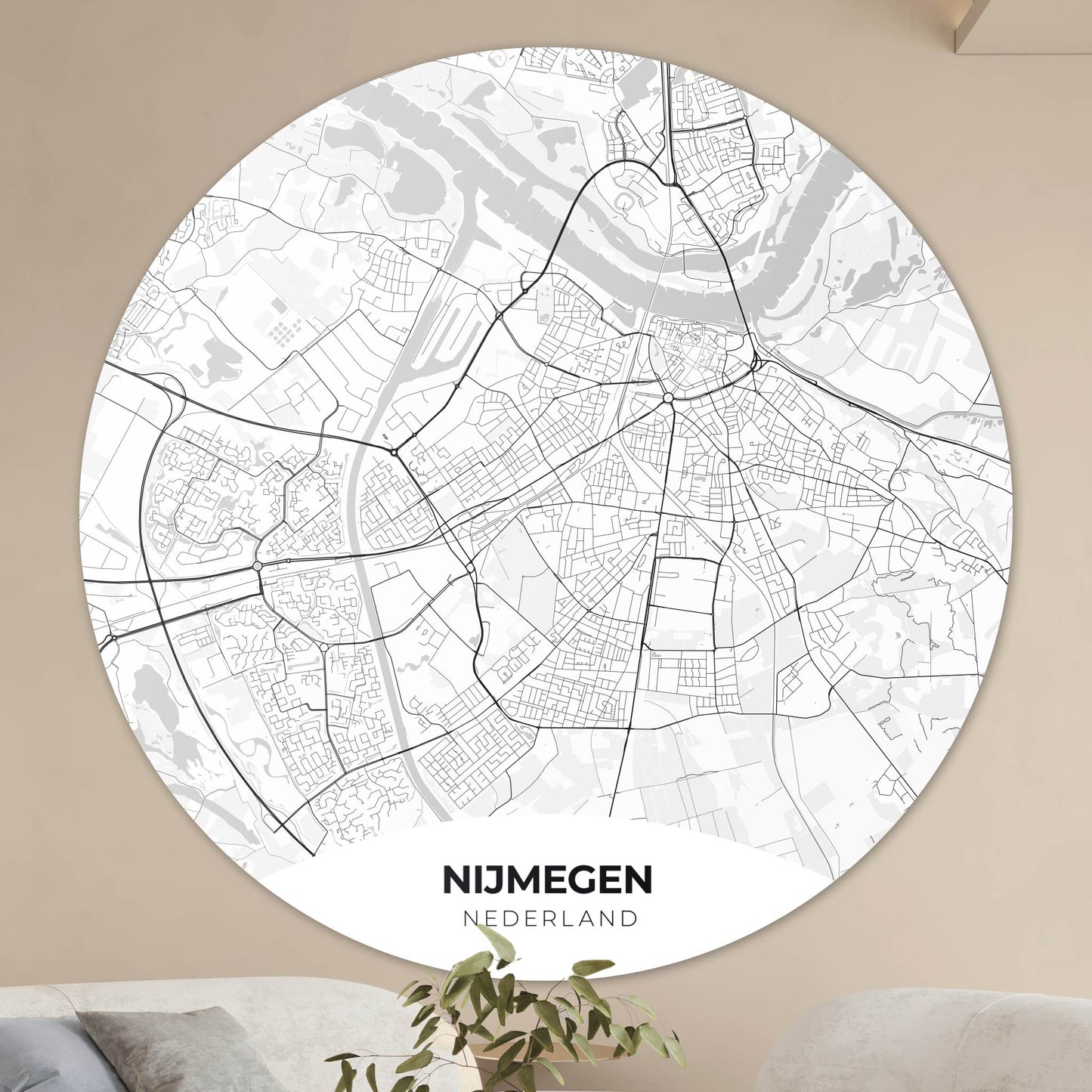 Nijmegen - Kaarten - Muurstatuur