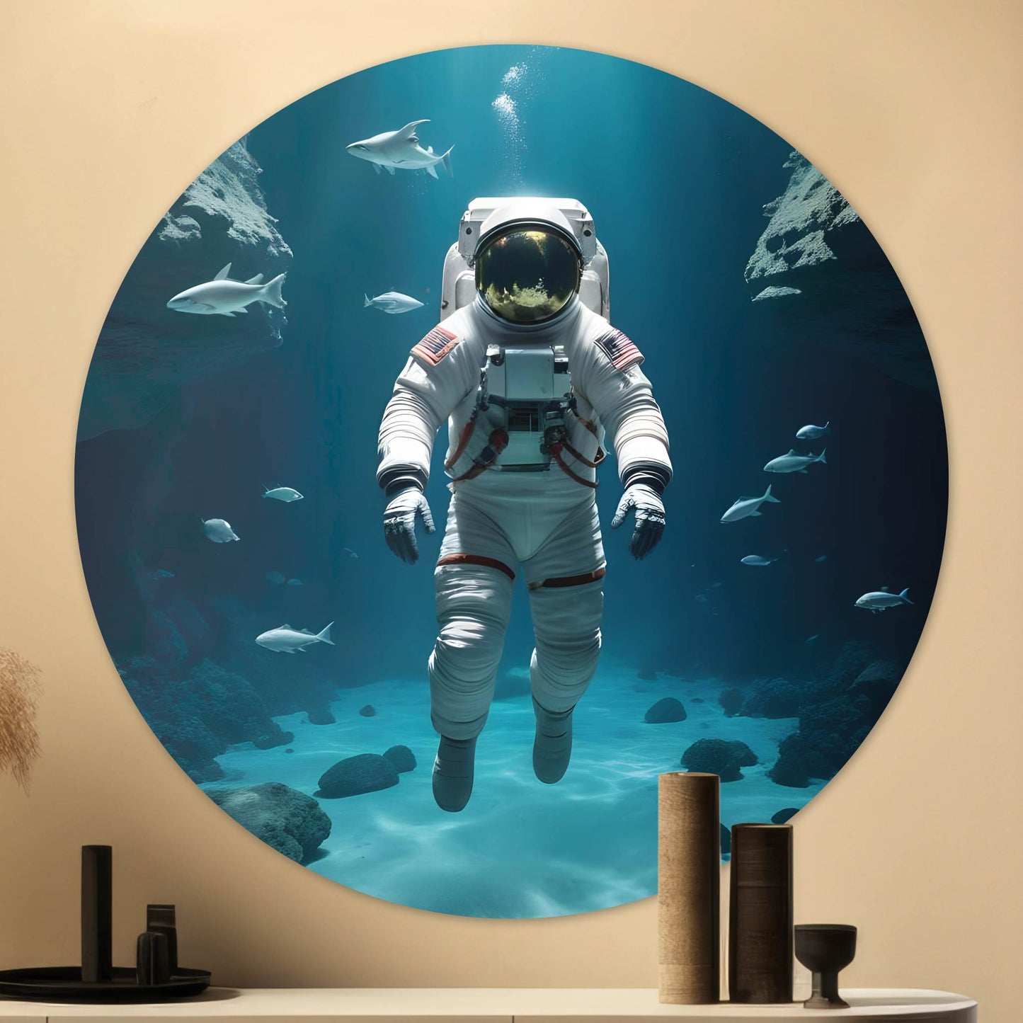 Onderwater Astronaut - Limited Editions - Muurstatuur