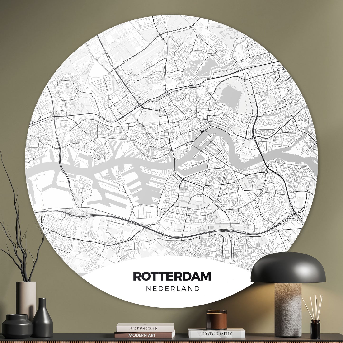 Rotterdam - Kaarten - Muurstatuur