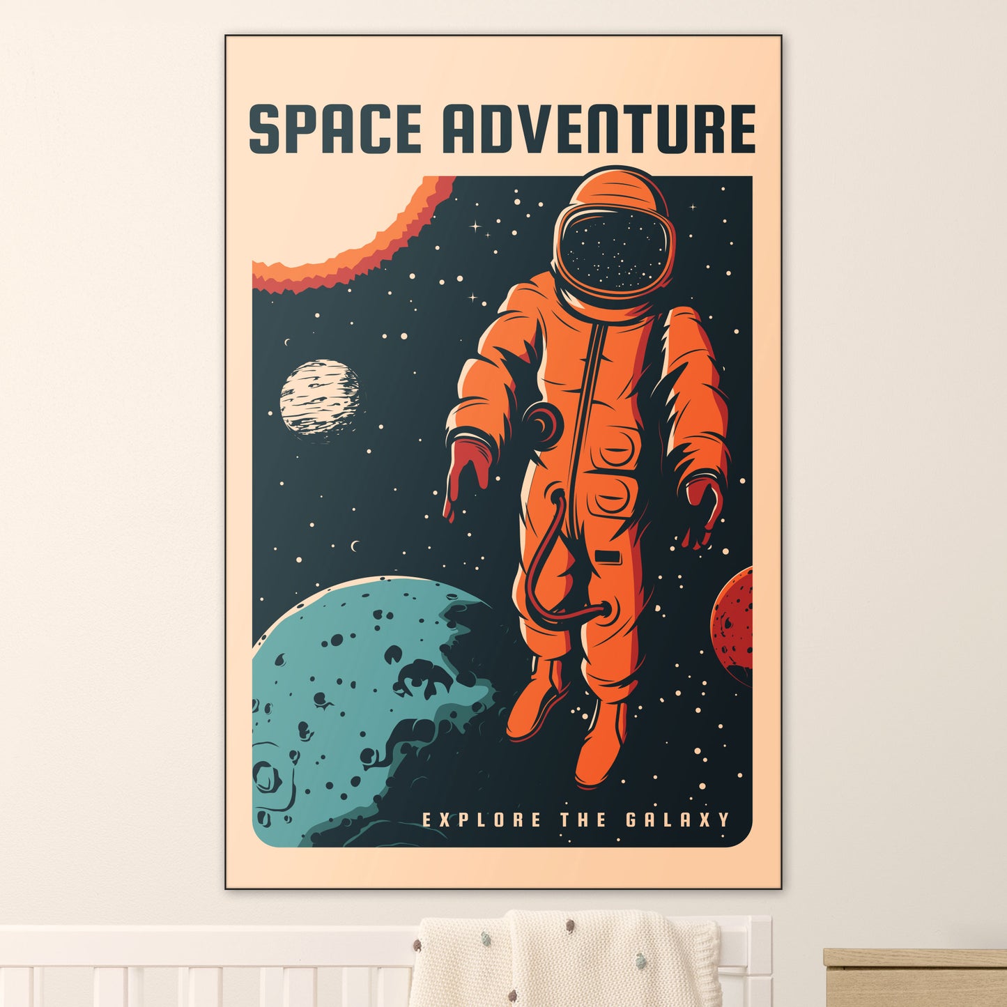 Ruimte Astronaut - Kinderkamer - Muurstatuur
