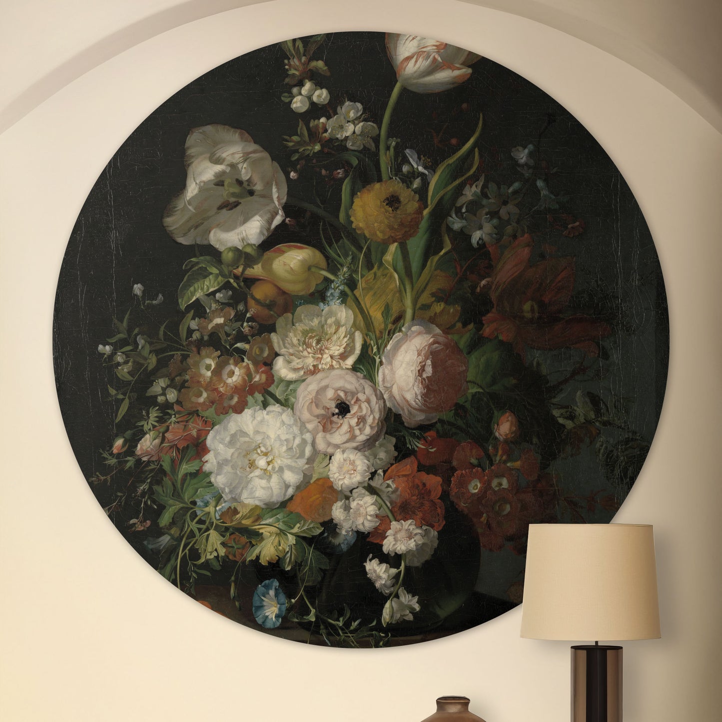 Stilleven met Bloemen in een Glazen Vaas I - Stillevens - Muurstatuur