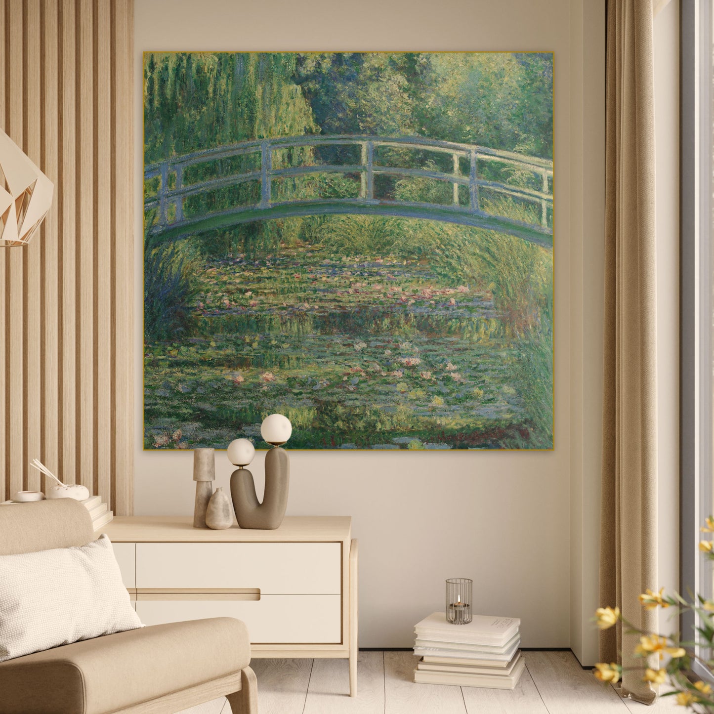 De Japanse Brug en de Waterlelies - Meesterwerken - Muurstatuur