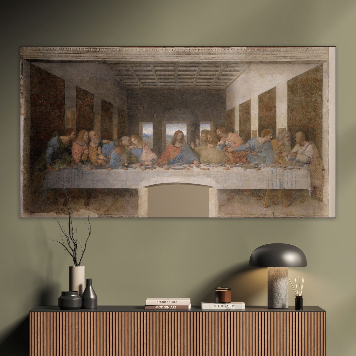 Het Laatste Avondmaal - Meesterwerken - Muurstatuur