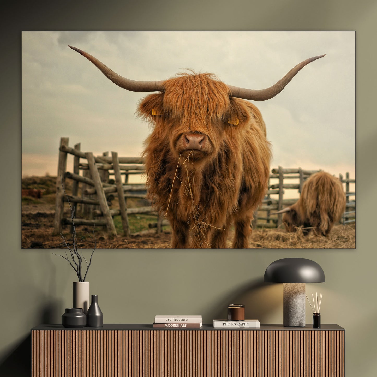 Schotse Hooglander - Fotografie - Muurstatuur
