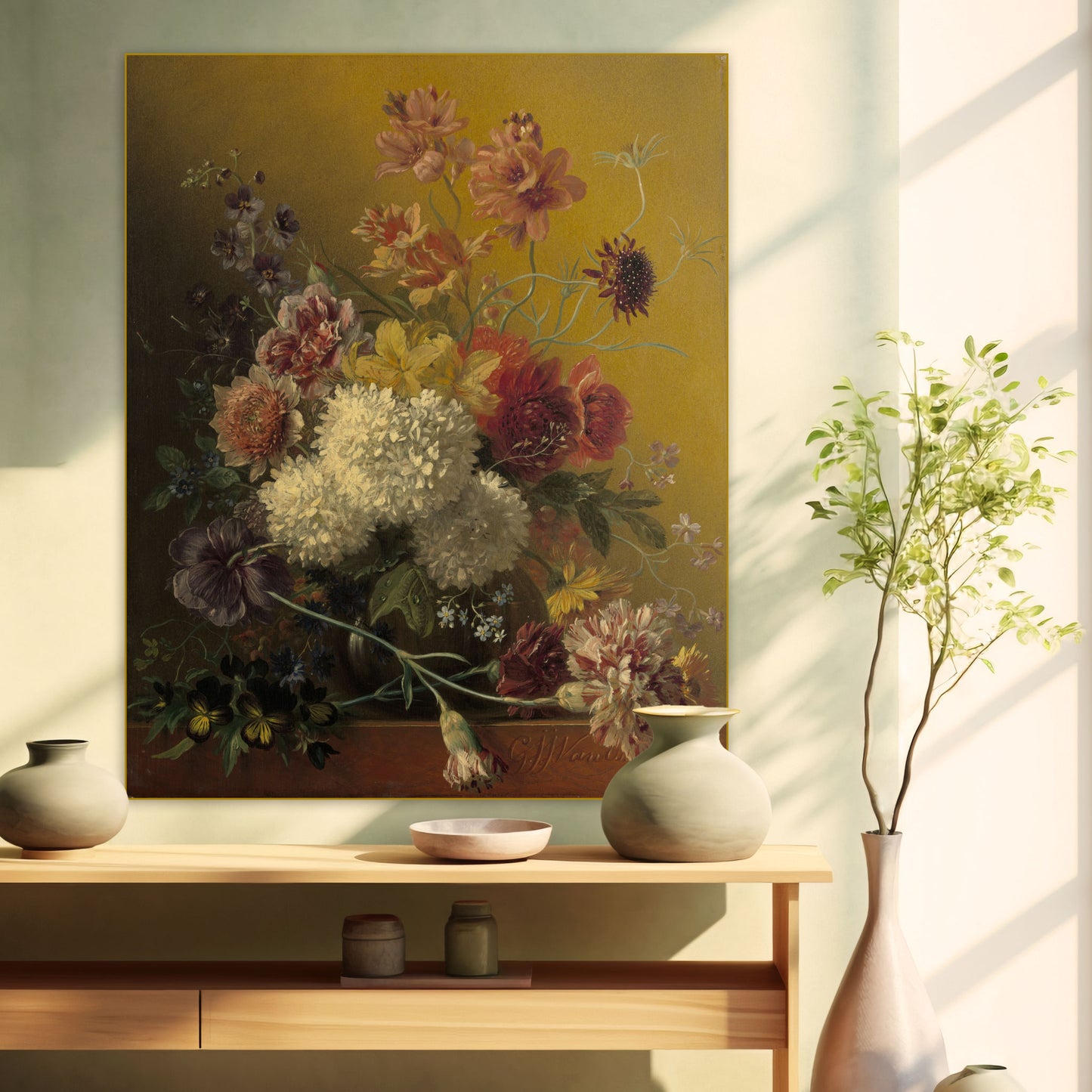 Stilleven met Bloemen VI - Stillevens - Muurstatuur