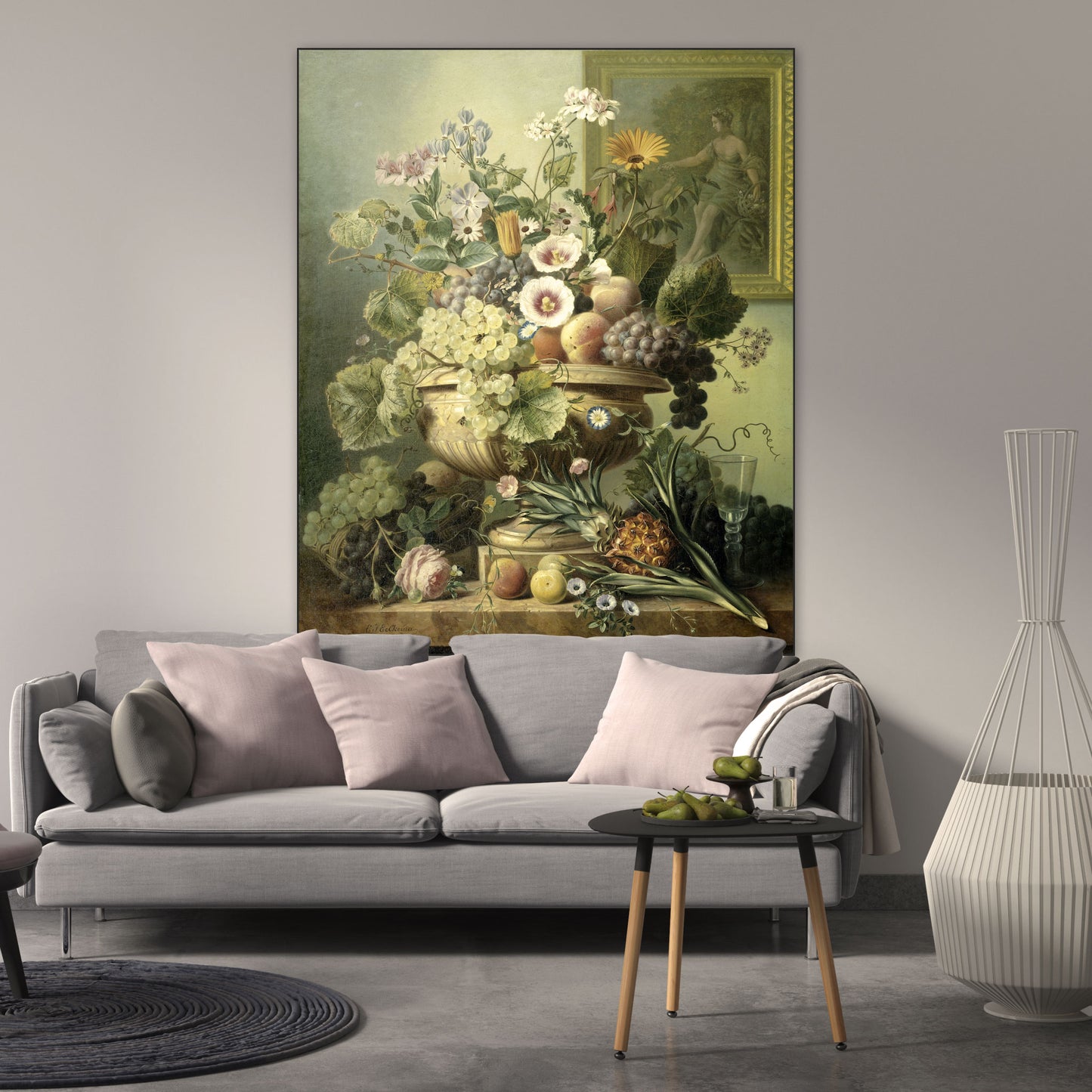 Stilleven met Bloemen en Vruchten I - Stillevens - Muurstatuur