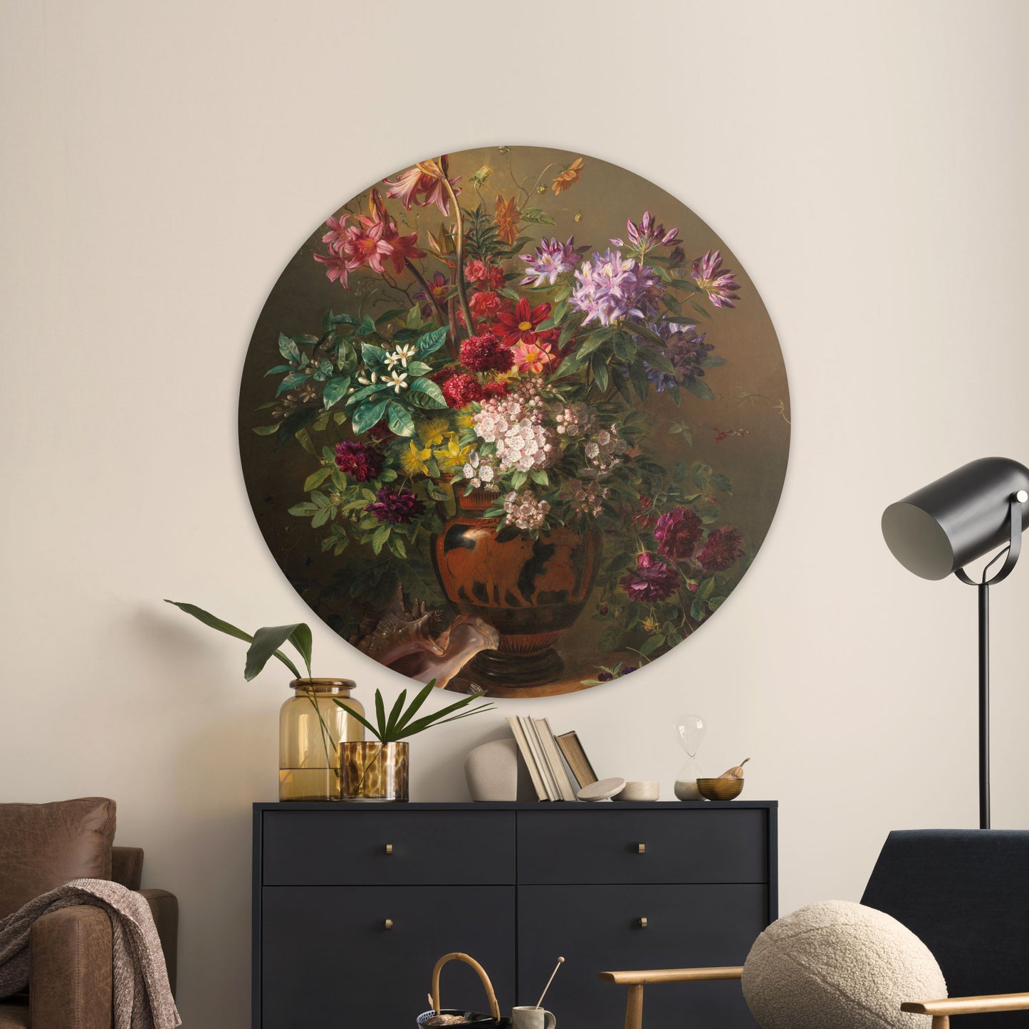 Stilleven met Bloemen in een Griekse Vaas - Stillevens - Muurstatuur
