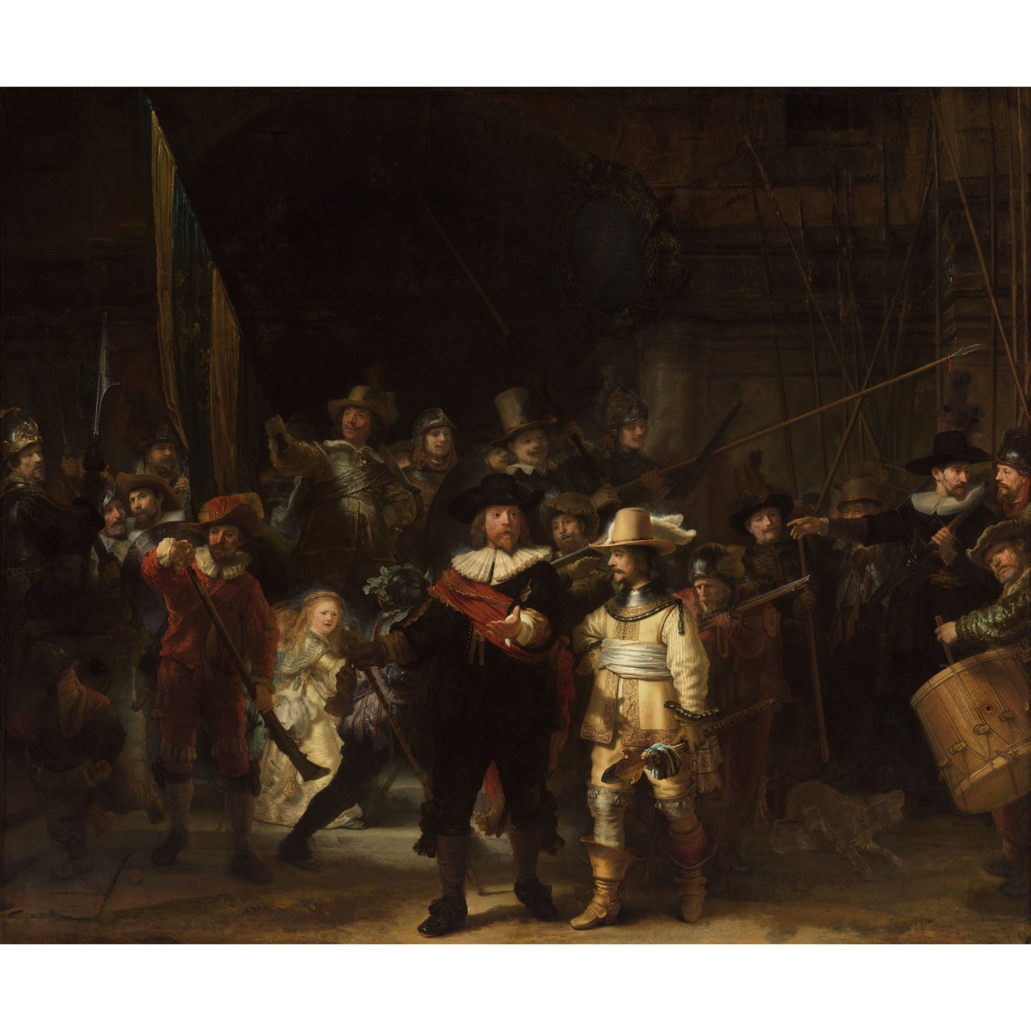 De Nachtwacht - Meesterwerken - Muurstatuur