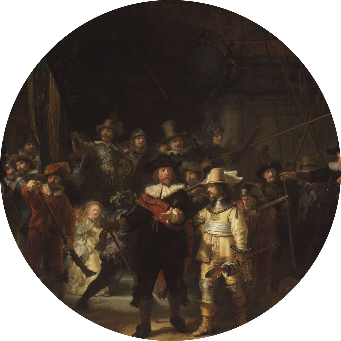 De Nachtwacht - Meesterwerken - Muurstatuur