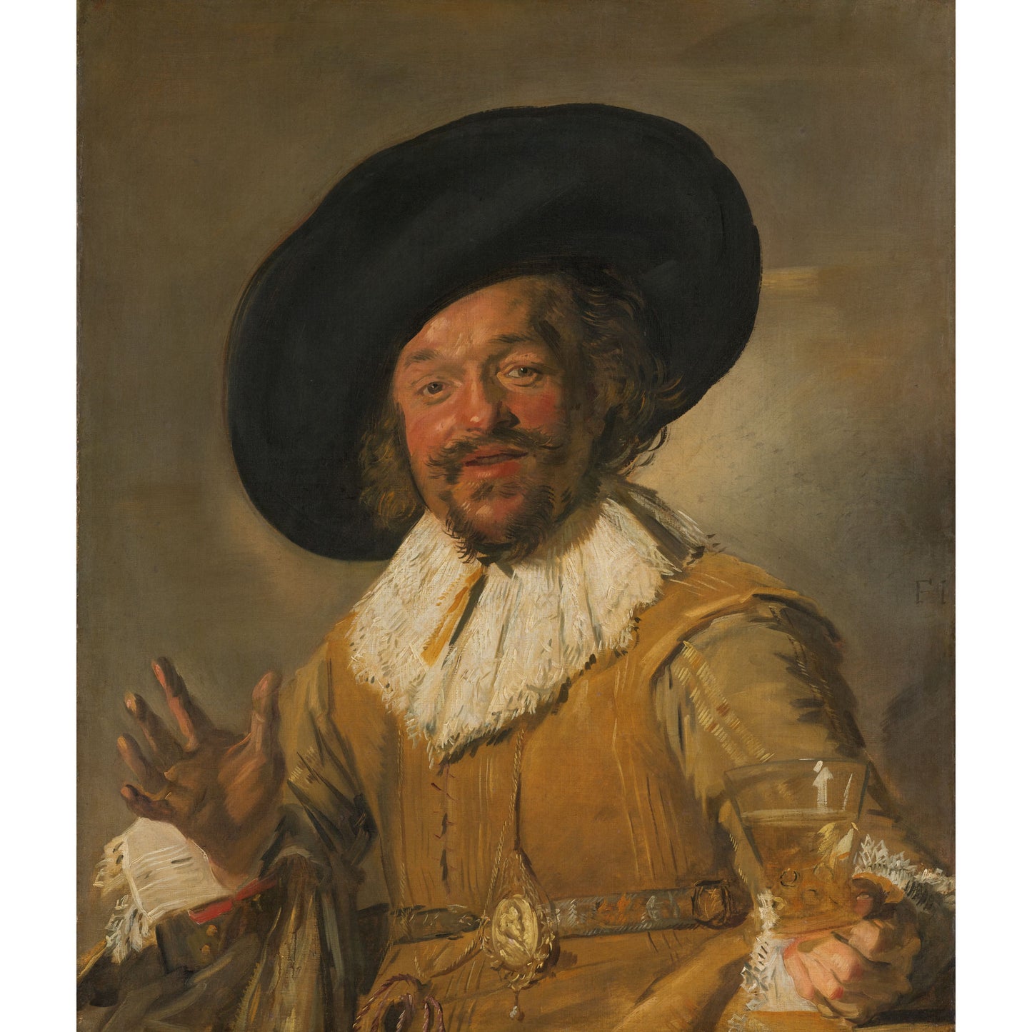 De Vrolijke Drinker - Meesterwerken - Muurstatuur