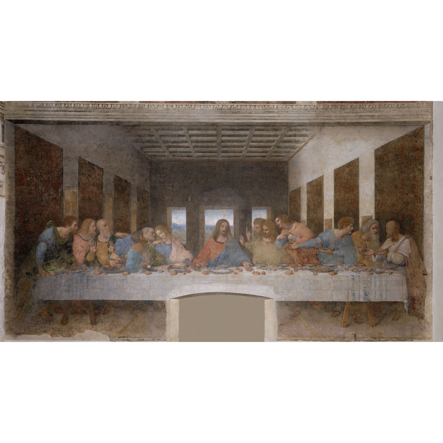 Het Laatste Avondmaal - Meesterwerken - Muurstatuur