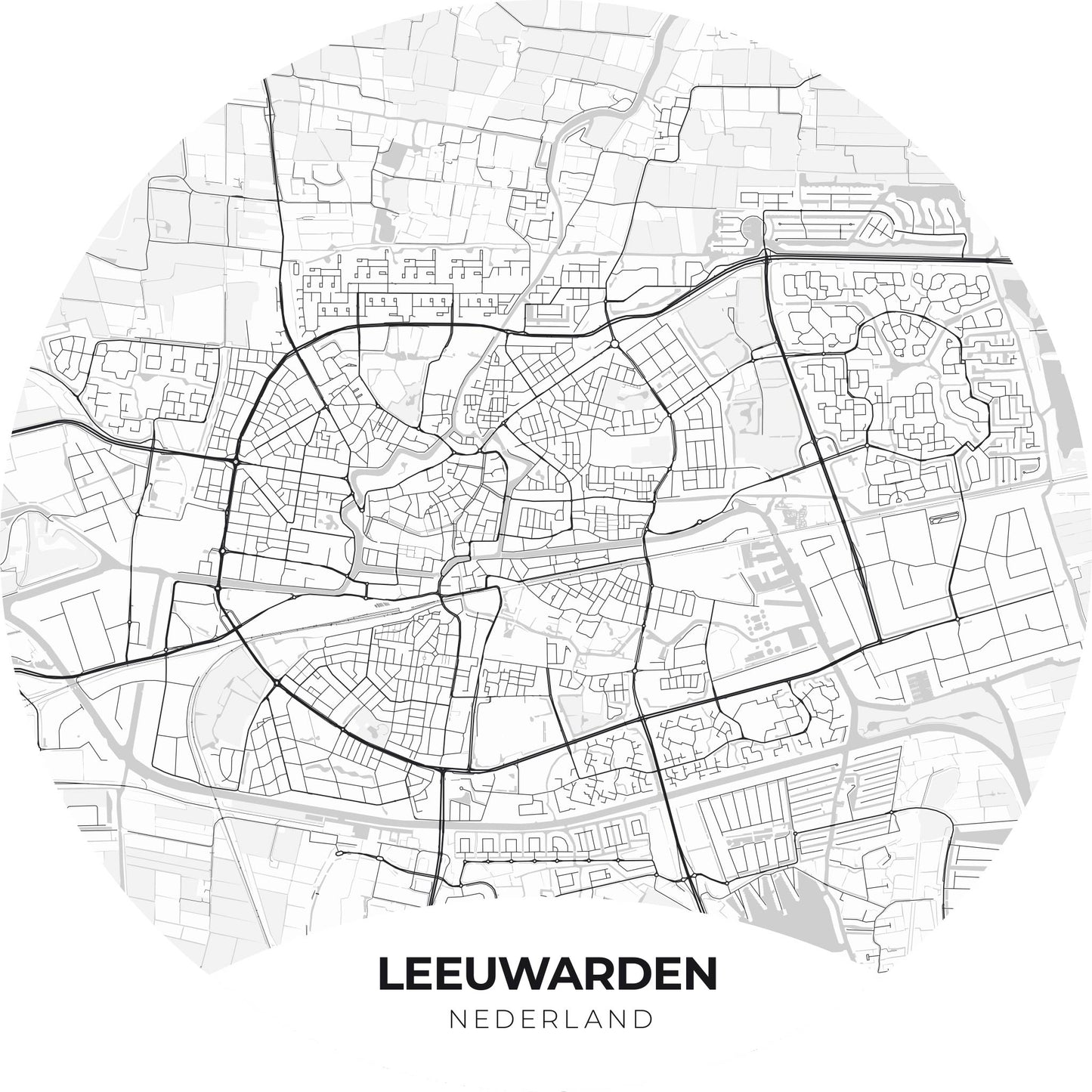 Leeuwarden - Kaarten - Muurstatuur