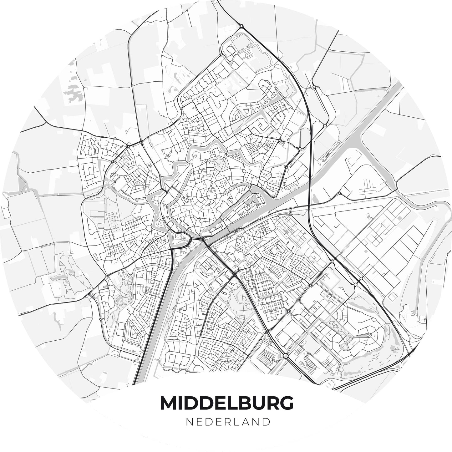 Middelburg - Kaarten - Muurstatuur