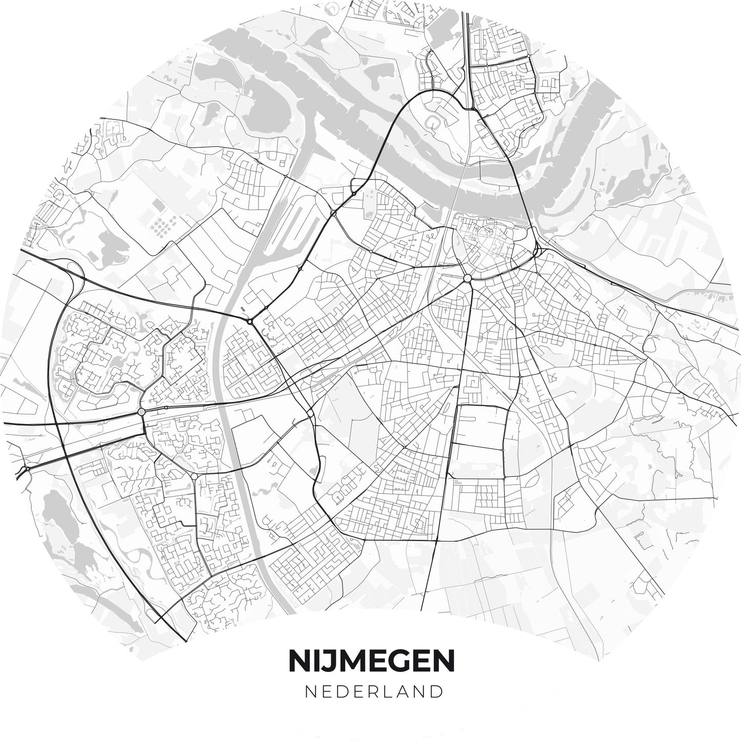 Nijmegen - Kaarten - Muurstatuur