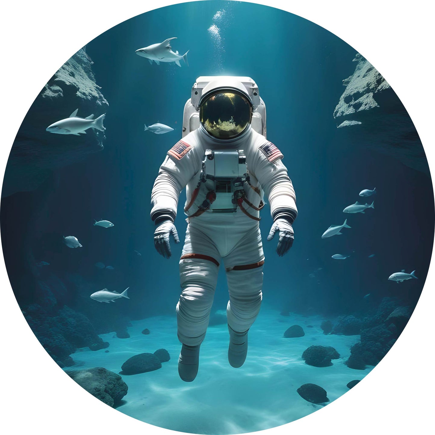 Onderwater Astronaut - Limited Editions - Muurstatuur