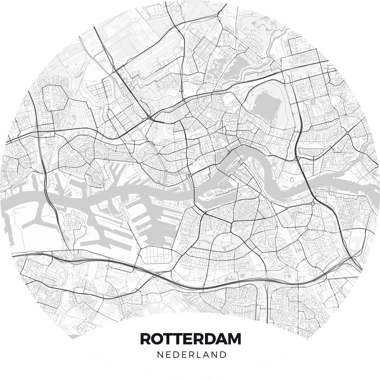 Rotterdam - Kaarten - Muurstatuur