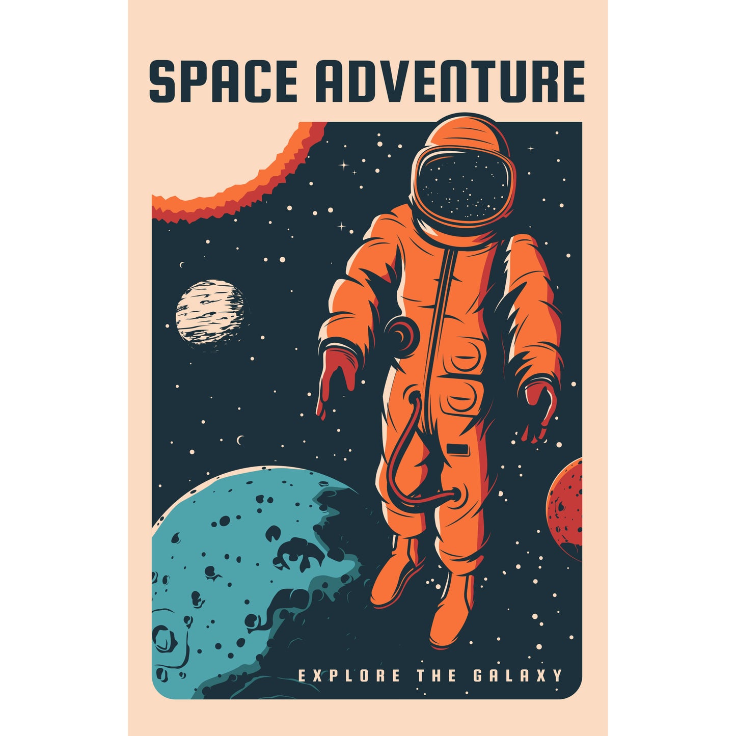 Ruimte Astronaut - Kinderkamer - Muurstatuur