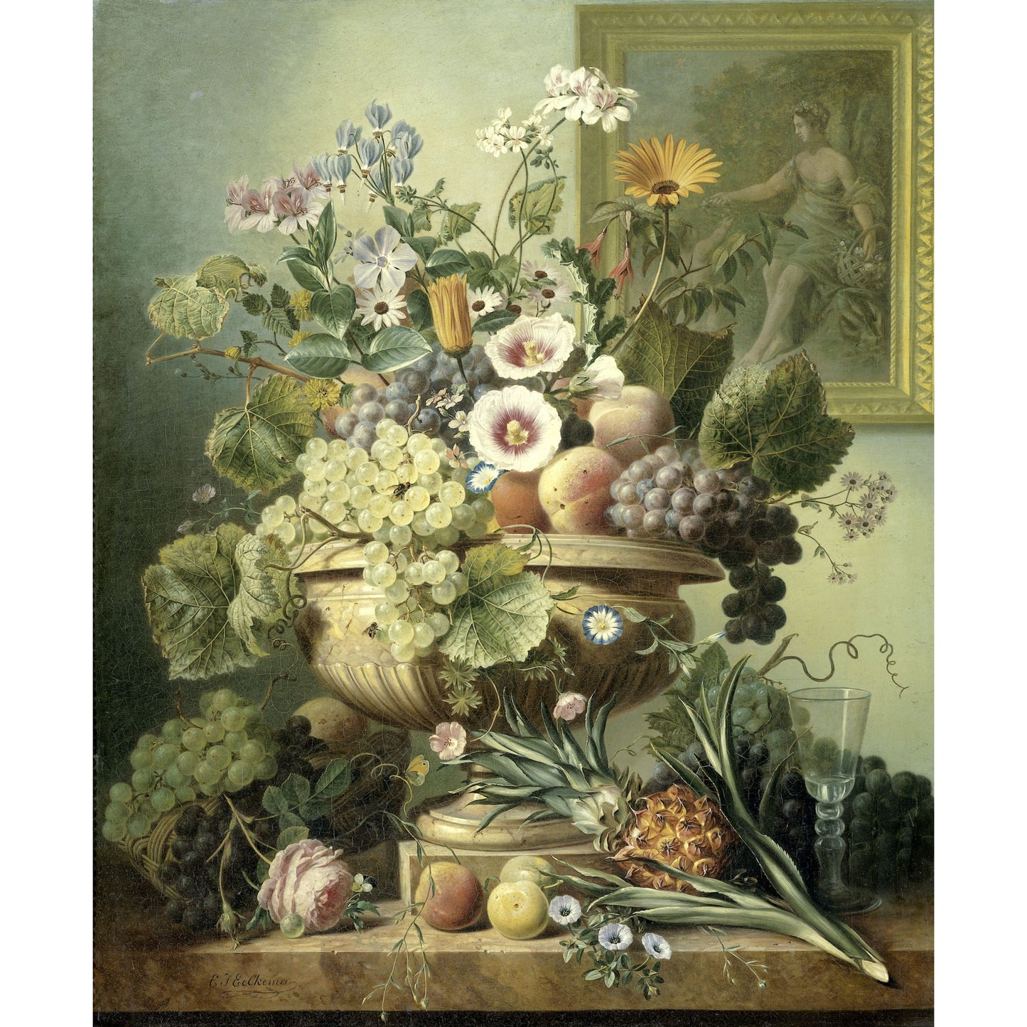 Stilleven met Bloemen en Vruchten I - Stillevens - Muurstatuur