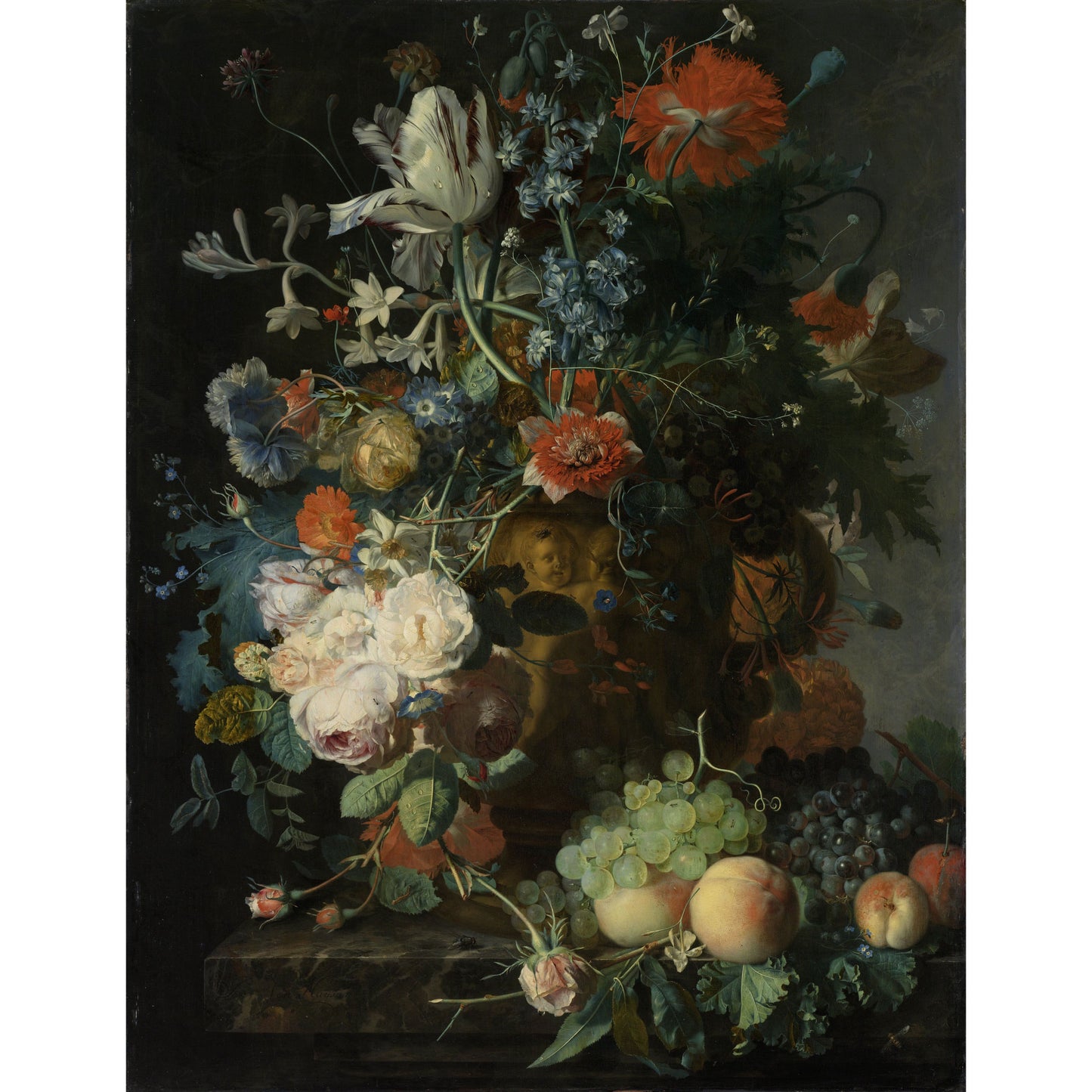 Stilleven met Bloemen en Vruchten II - Stillevens - Muurstatuur