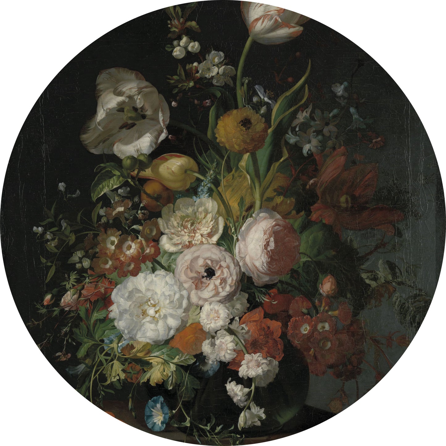 Stilleven met Bloemen in een Glazen Vaas I - Stillevens - Muurstatuur