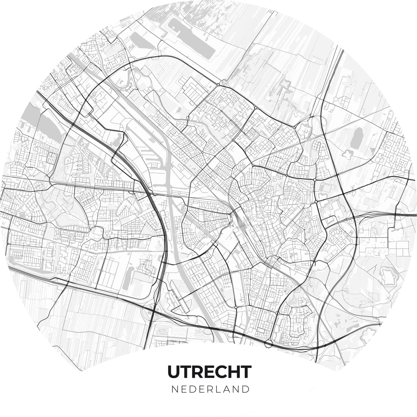 Utrecht - Kaarten - Muurstatuur