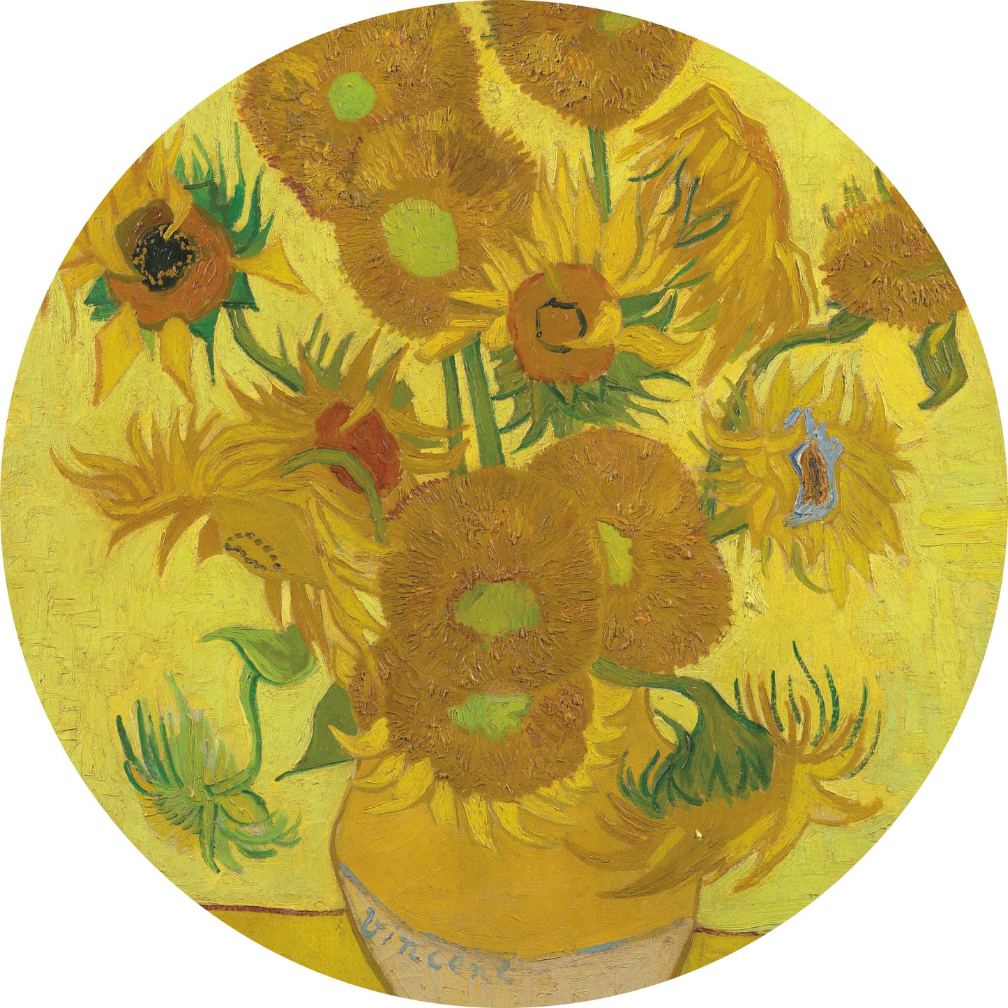 Zonnebloemen - Meesterwerken - Muurstatuur