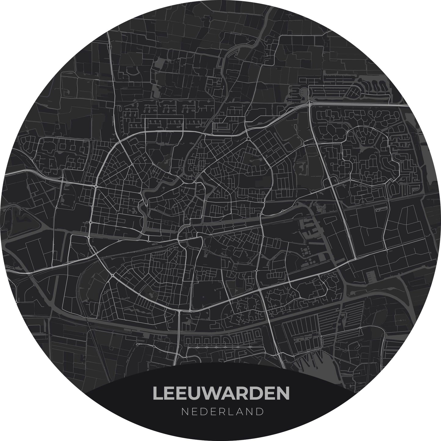 Leeuwarden - Kaarten - Muurstatuur
