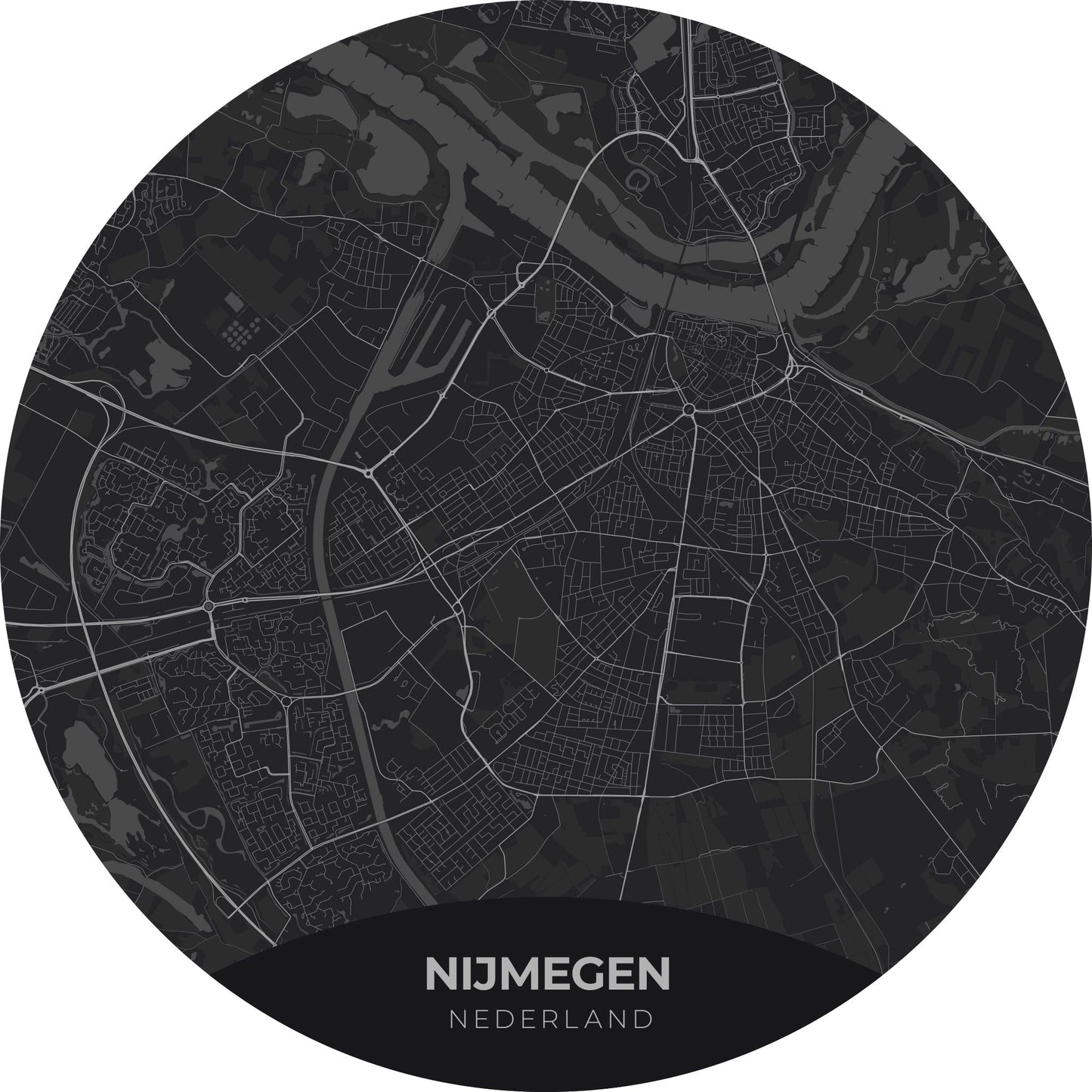 Nijmegen - Kaarten - Muurstatuur