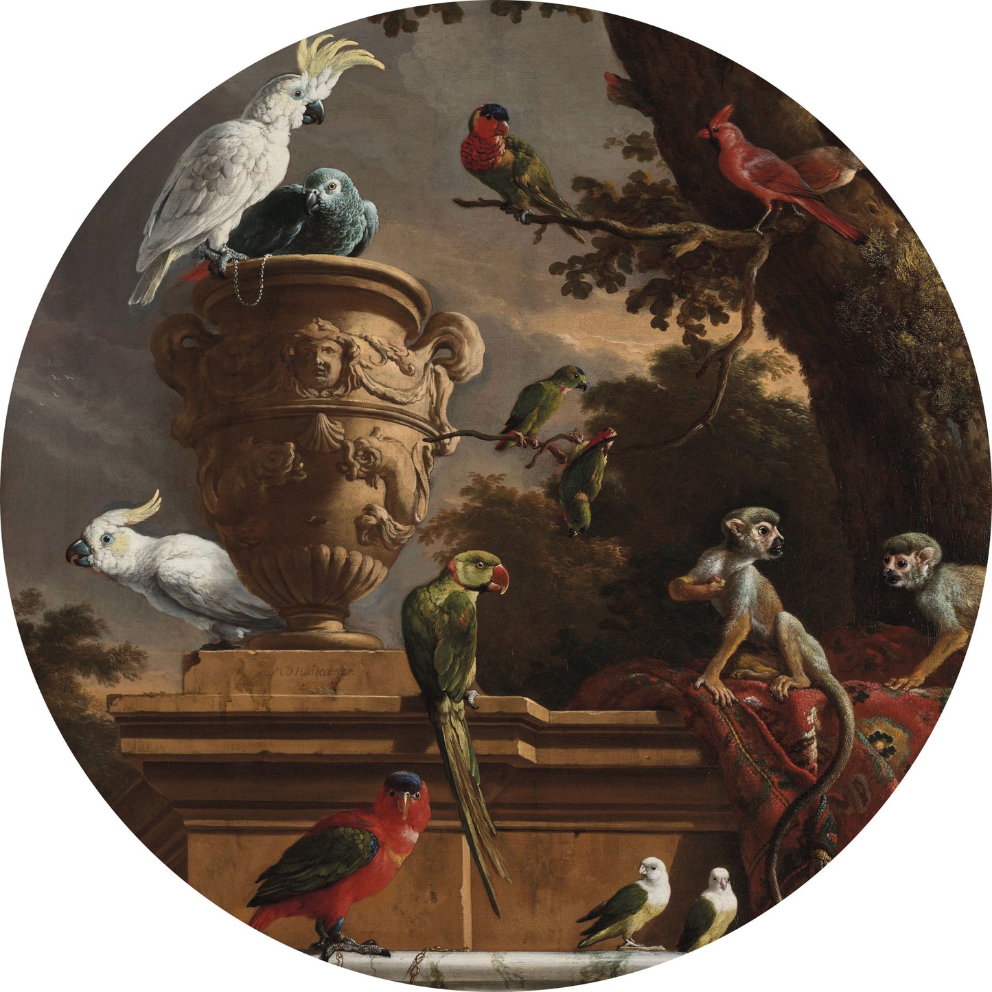 De Menagerie - Meesterwerken - Muurstatuur
