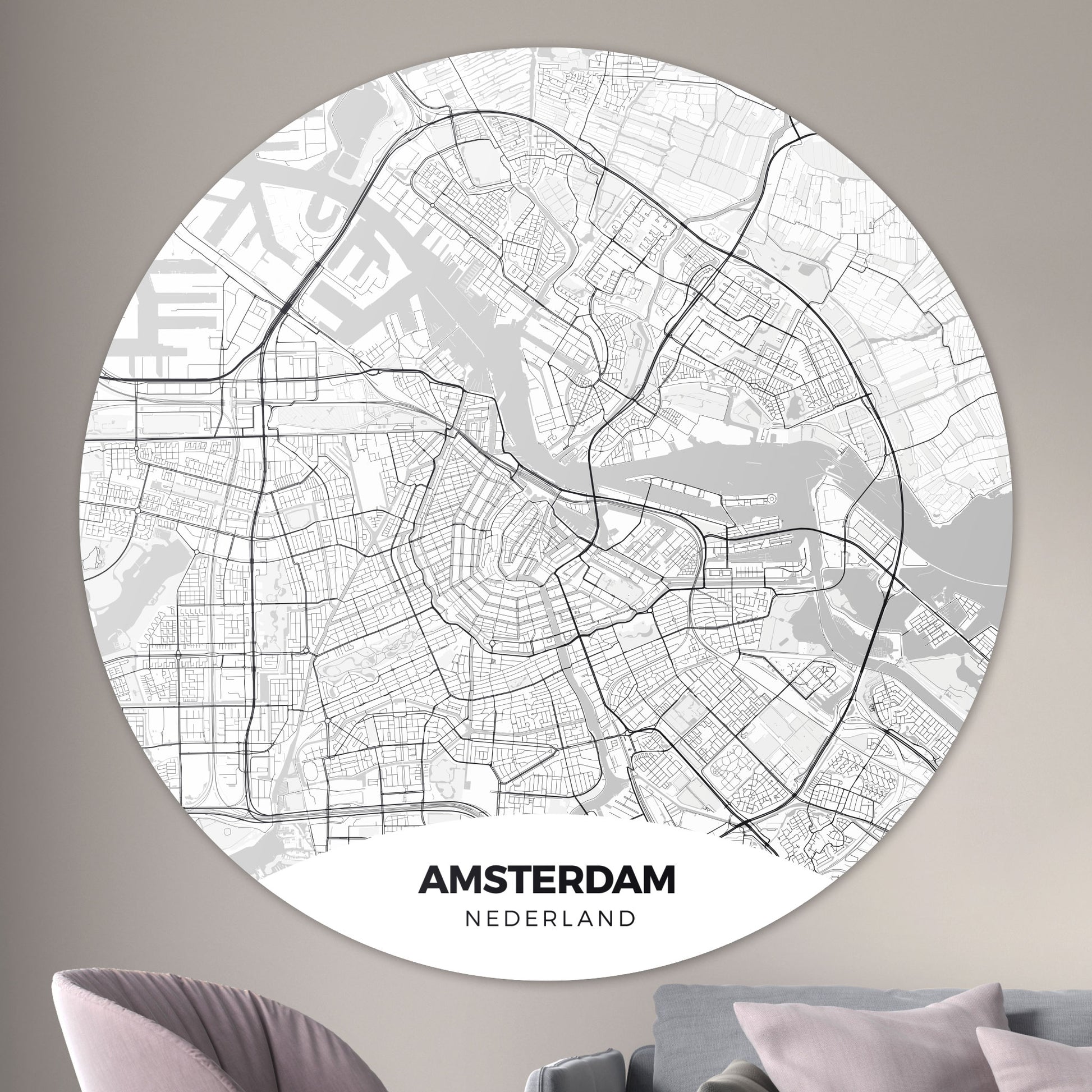 Amsterdam - Kaarten - Muurstatuur