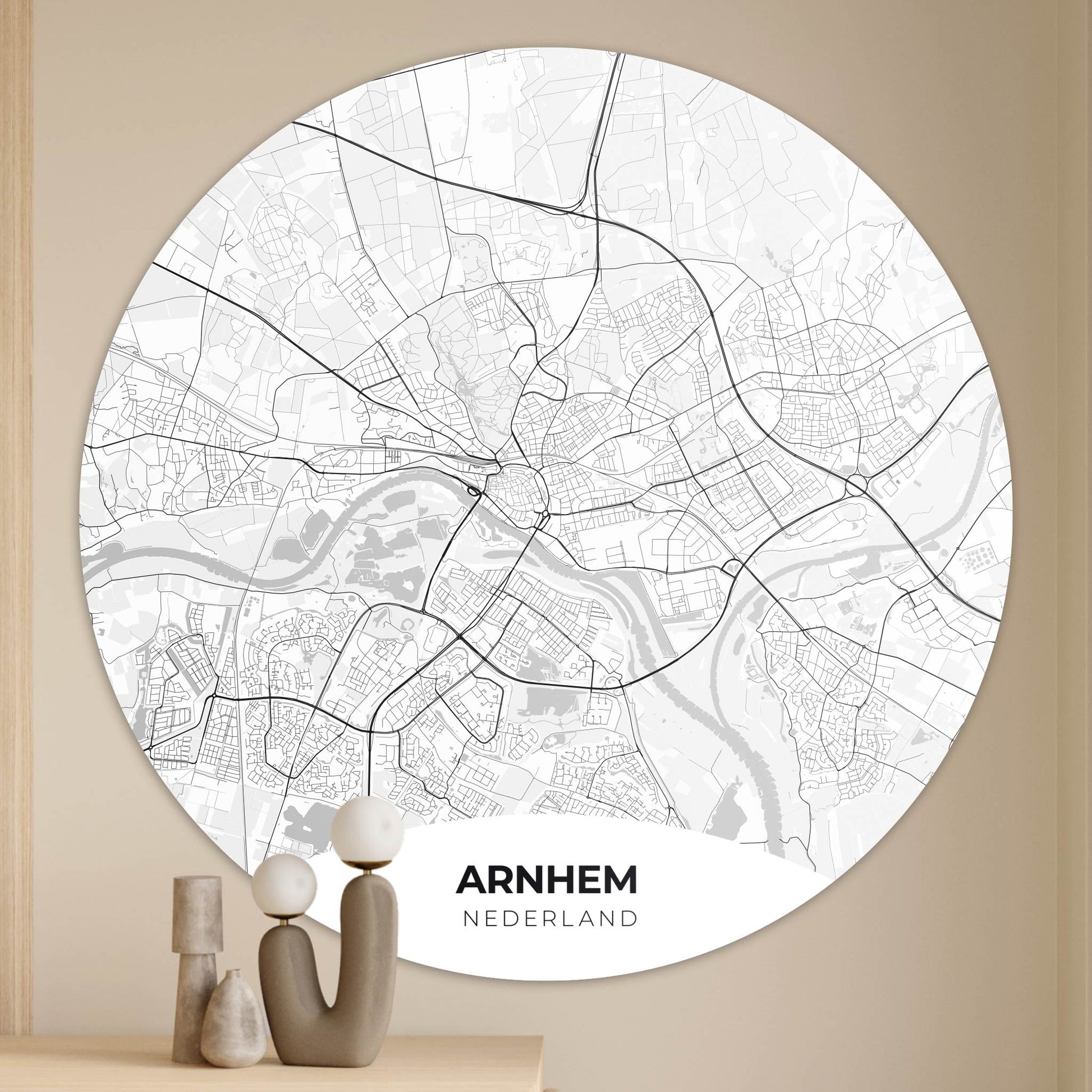 Arnhem - Kaarten - Muurstatuur