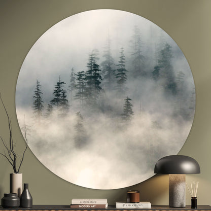 Bos in Mist - Fotografie - Muurstatuur