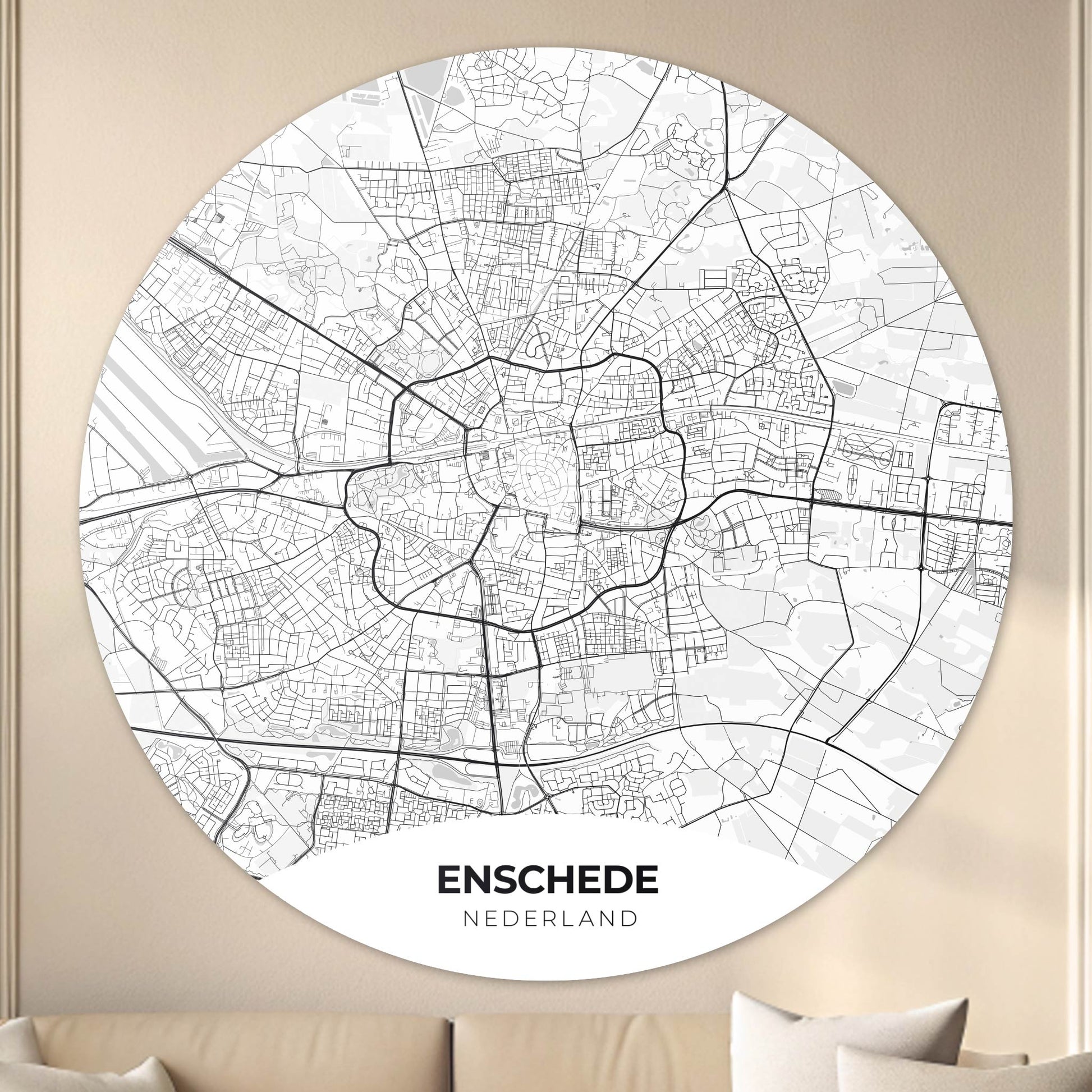 Enschede - Kaarten - Muurstatuur