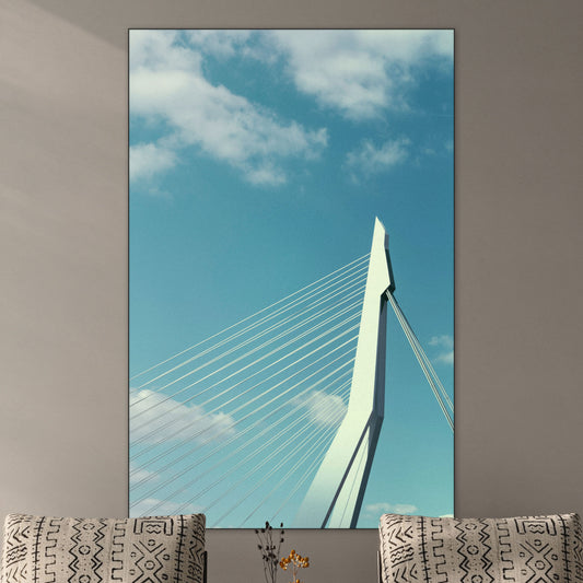 Erasmusbrug Rotterdam - Fotografie - Muurstatuur
