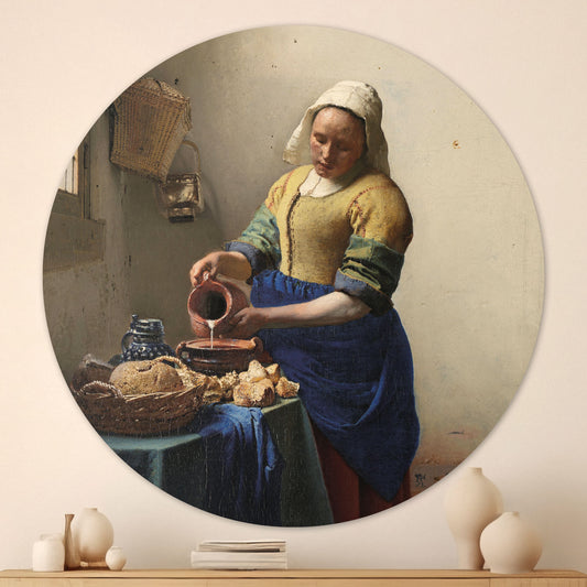 Het Melkmeisje - Meesterwerken - Muurstatuur