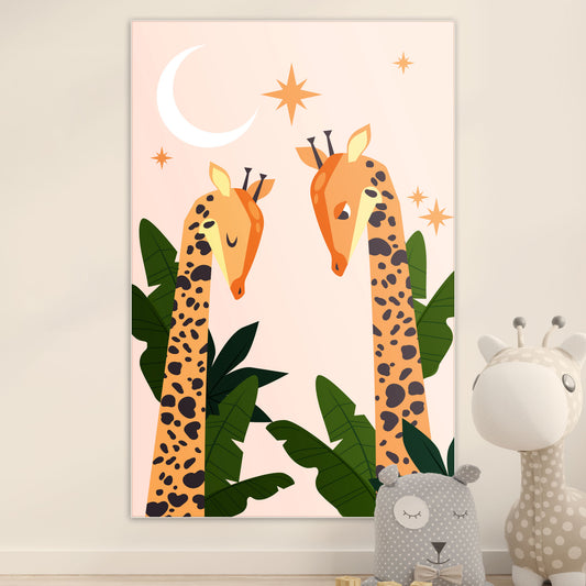 Jungle Giraffen - Kinderkamer - Muurstatuur