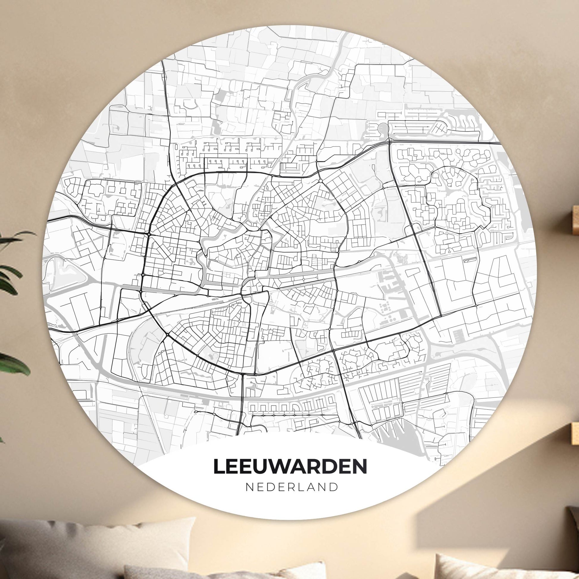 Leeuwarden - Kaarten - Muurstatuur