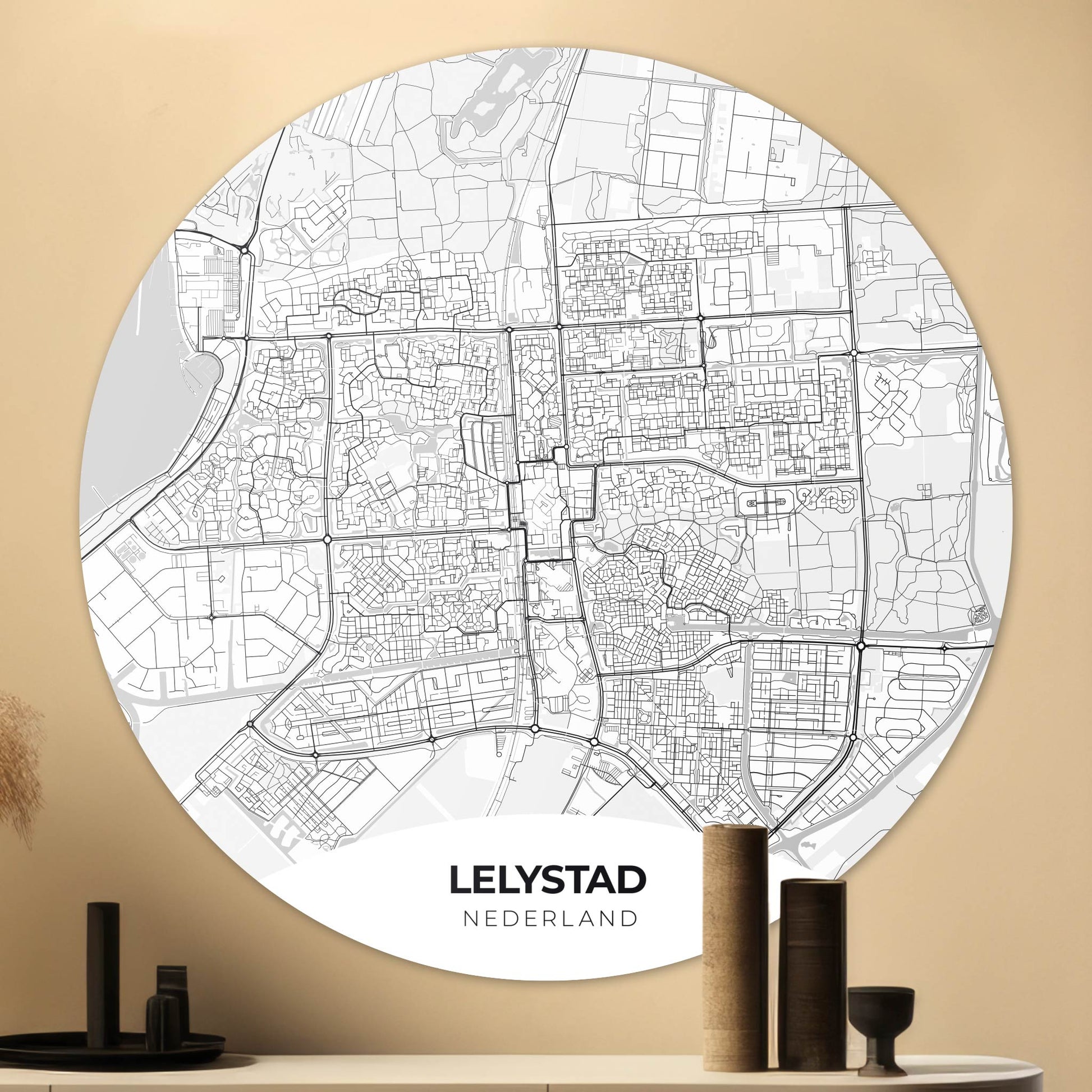 Lelystad - Kaarten - Muurstatuur