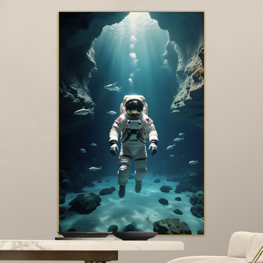 Onderwater Astronaut - Limited Editions - Muurstatuur