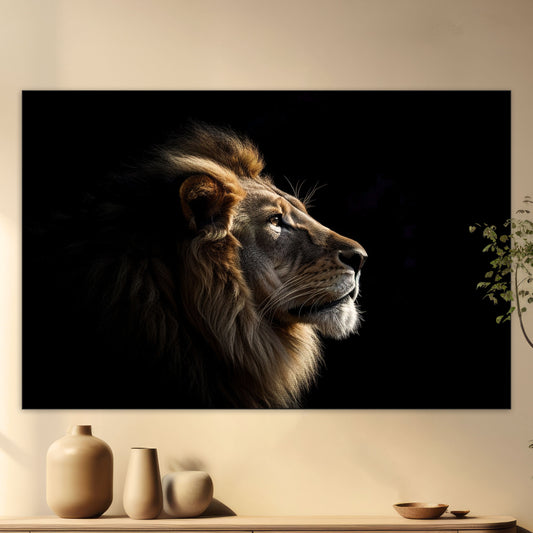 Portret van een Leeuw - Fotografie - Muurstatuur