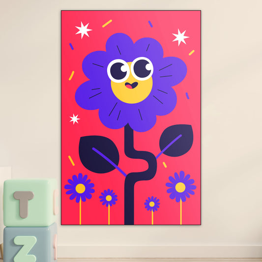 Smiley Flower - Kinderkamer - Muurstatuur