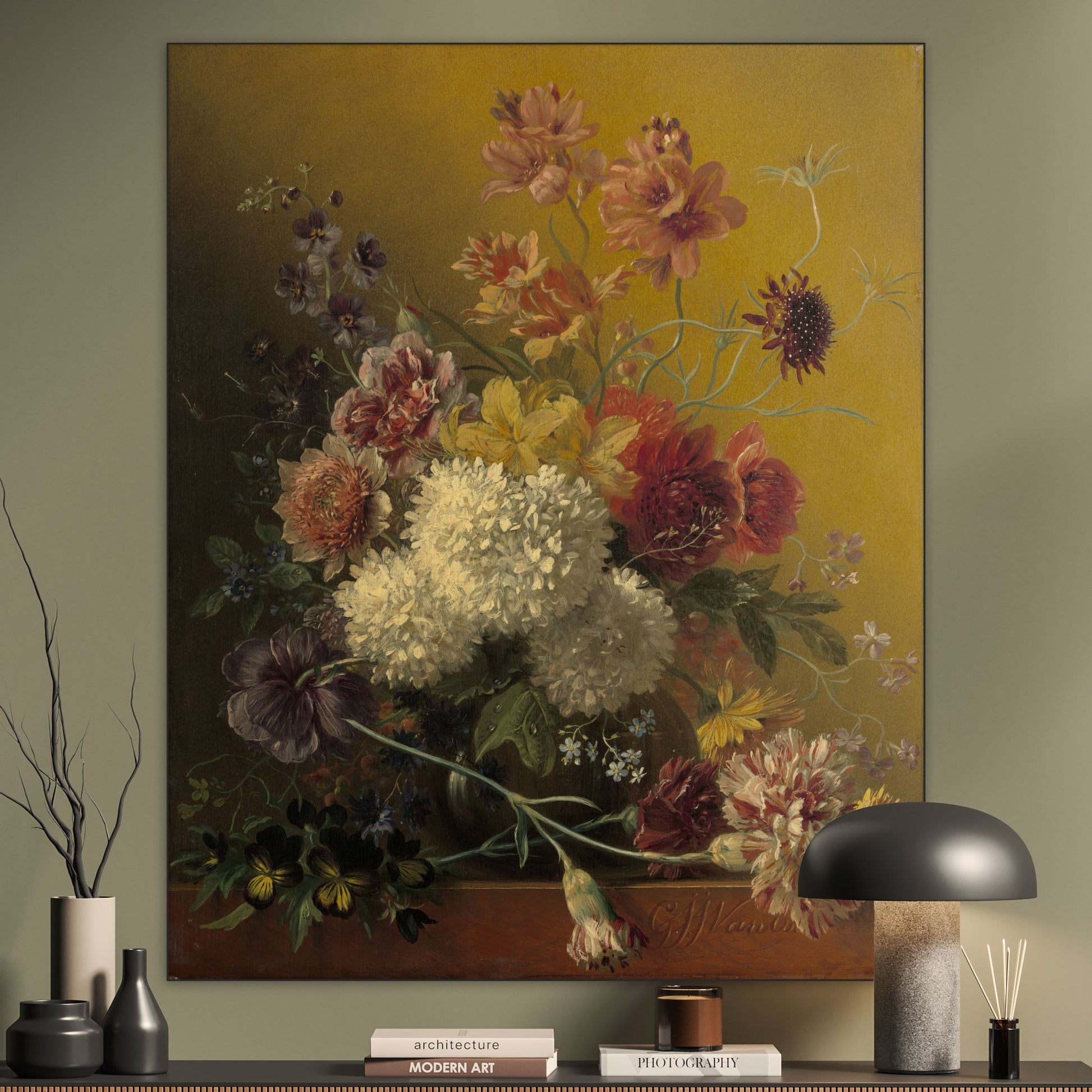 Stilleven met Bloemen VI - Stillevens - Muurstatuur