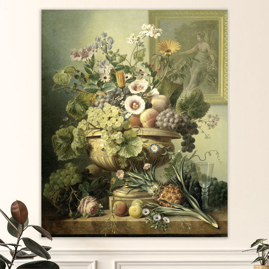Stilleven met Bloemen en Vruchten I - Stillevens - Muurstatuur