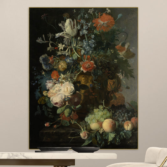 Stilleven met Bloemen en Vruchten II - Stillevens - Muurstatuur