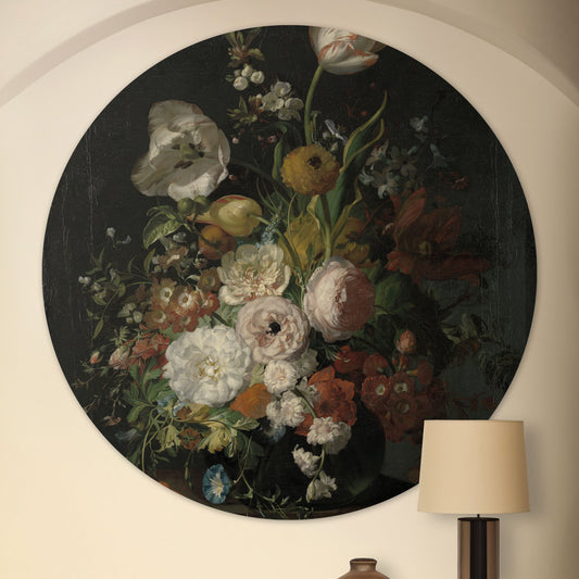 Stilleven met Bloemen in een Glazen Vaas I - Stillevens - Muurstatuur