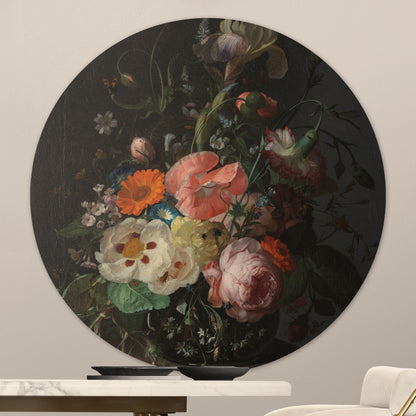 Stilleven met Bloemen op een Marmeren Tafelblad - Stillevens - Muurstatuur