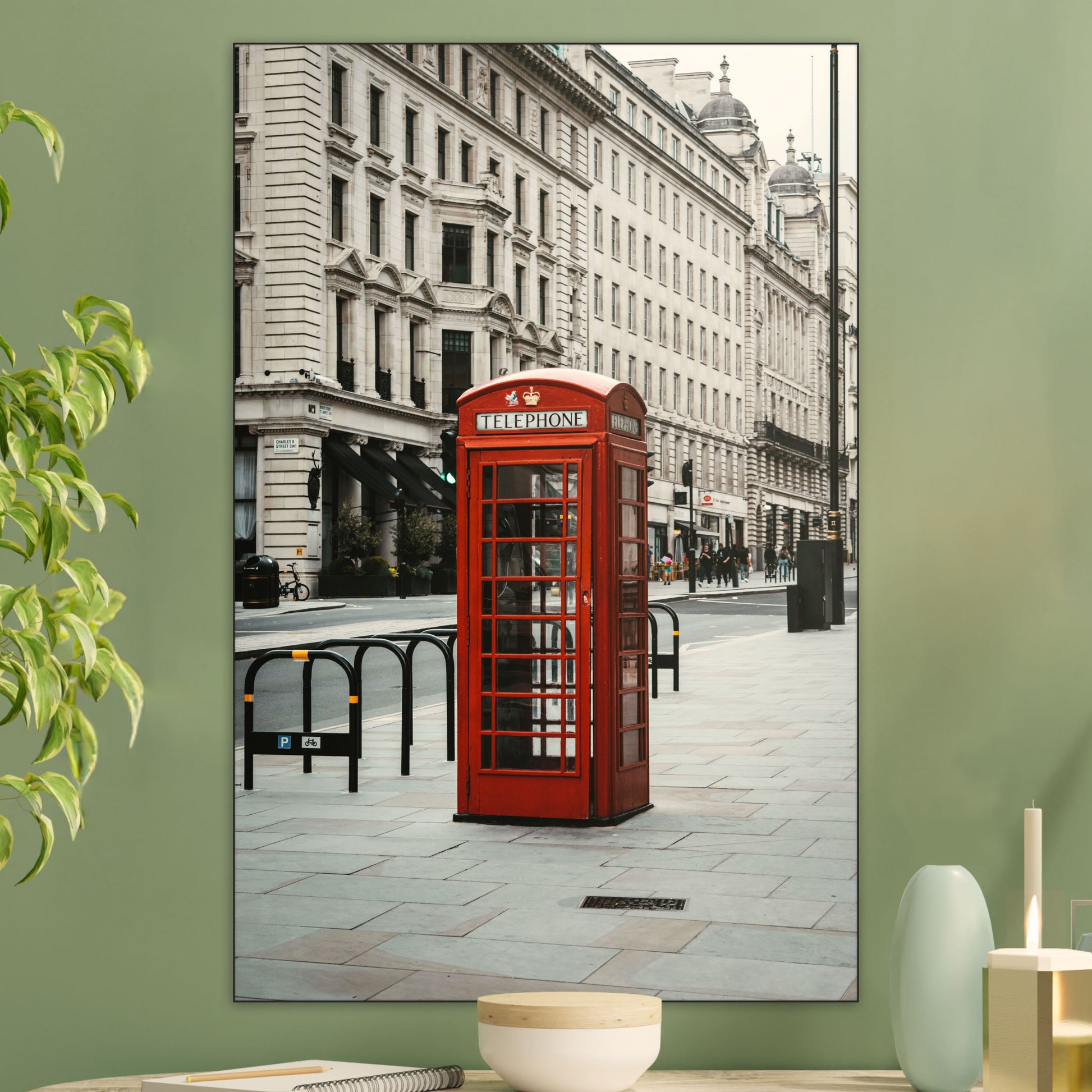 Telefooncel in Londen - Fotografie - Muurstatuur