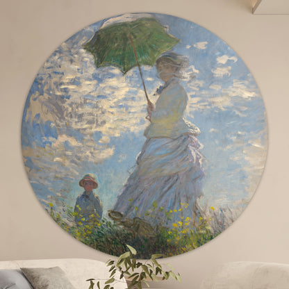Vrouw met Parasol - Meesterwerken - Muurstatuur