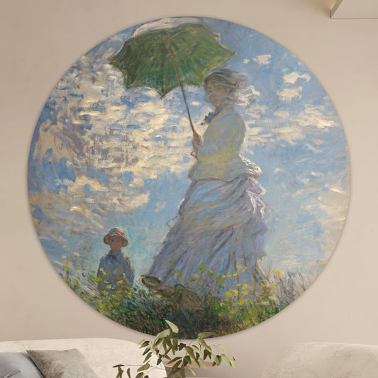 Vrouw met Parasol - Meesterwerken - Muurstatuur